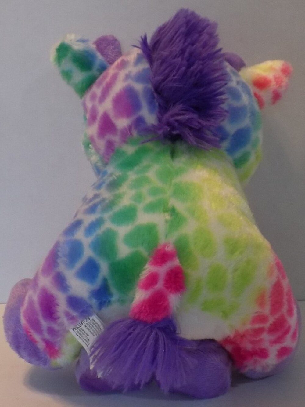 Kellytoy Rainbow Giraffe Glitter Eyes Stuffed Animal